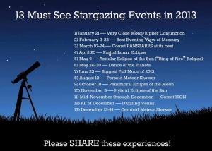 stargazing events 2013