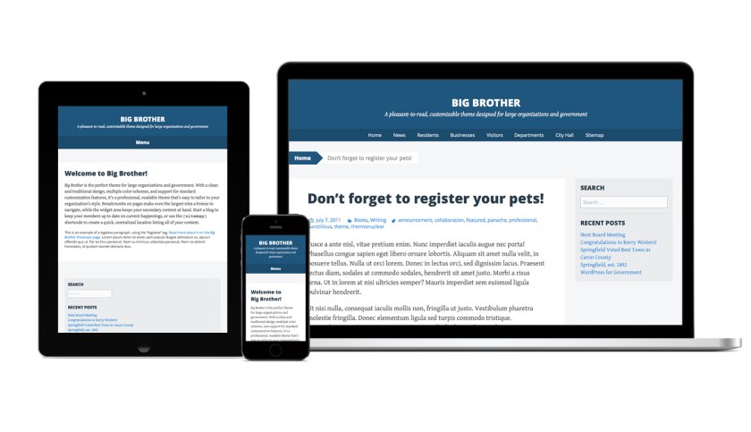 Big Brother Responsive WordPress Theme