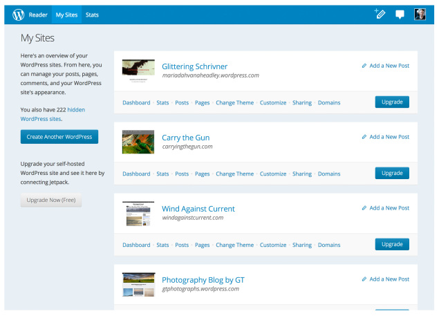My Sites: Before
